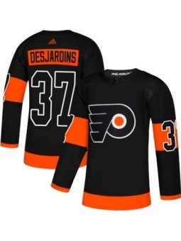 Authentic Adidas Youth Eric Desjardins Philadelphia Flyers Alternate Jersey - Black