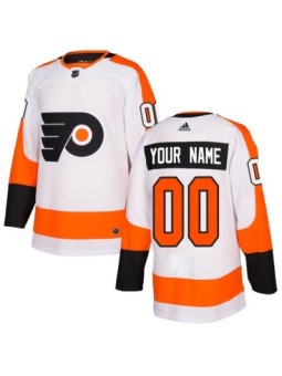 Authentic Adidas Youth Custom Philadelphia Flyers Custom Jersey - White